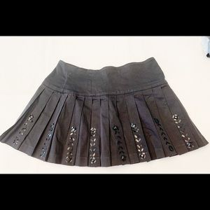 Black mini skirt